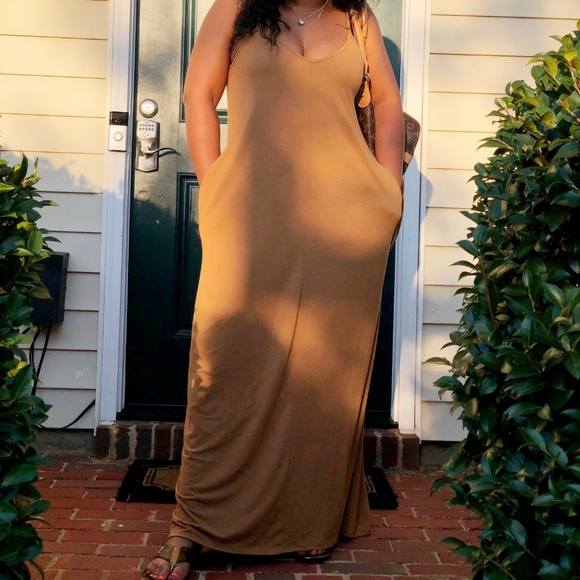 Dresses | Nwt Coffee Color Maxi Dress | Poshmark